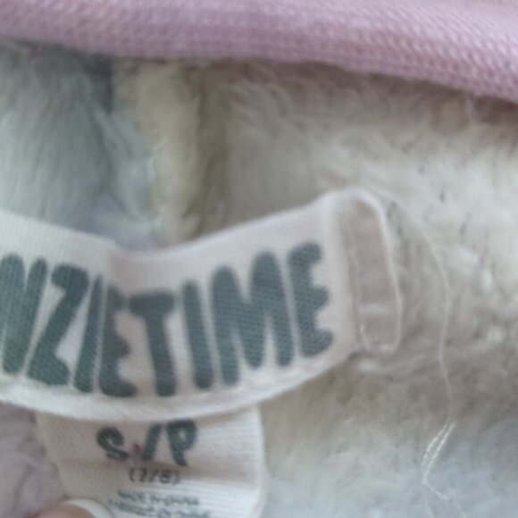 Onzie Kids Pastel Bear Footie Cozy Pajamas Lounge Wear Sz 7-8 Excellent Conditio - Picture 3 of 5